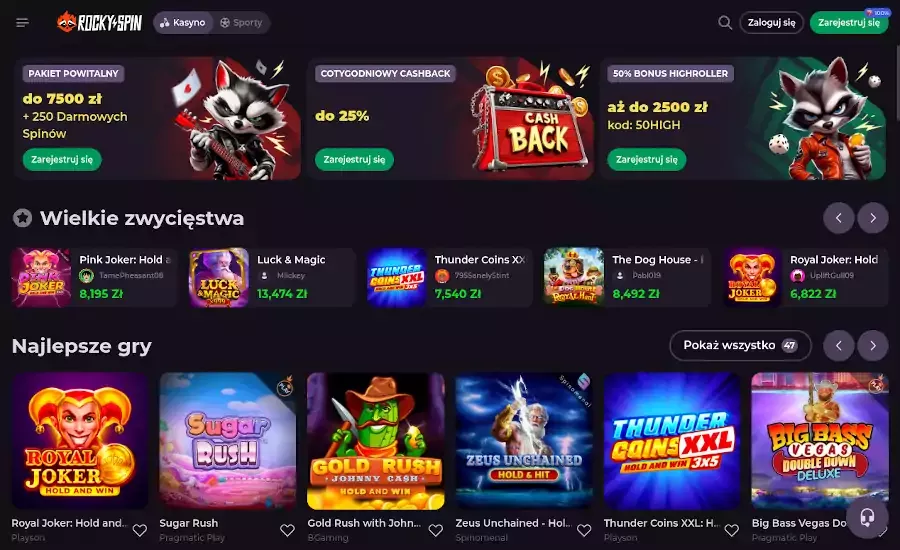 oficjalna strona RockySpin