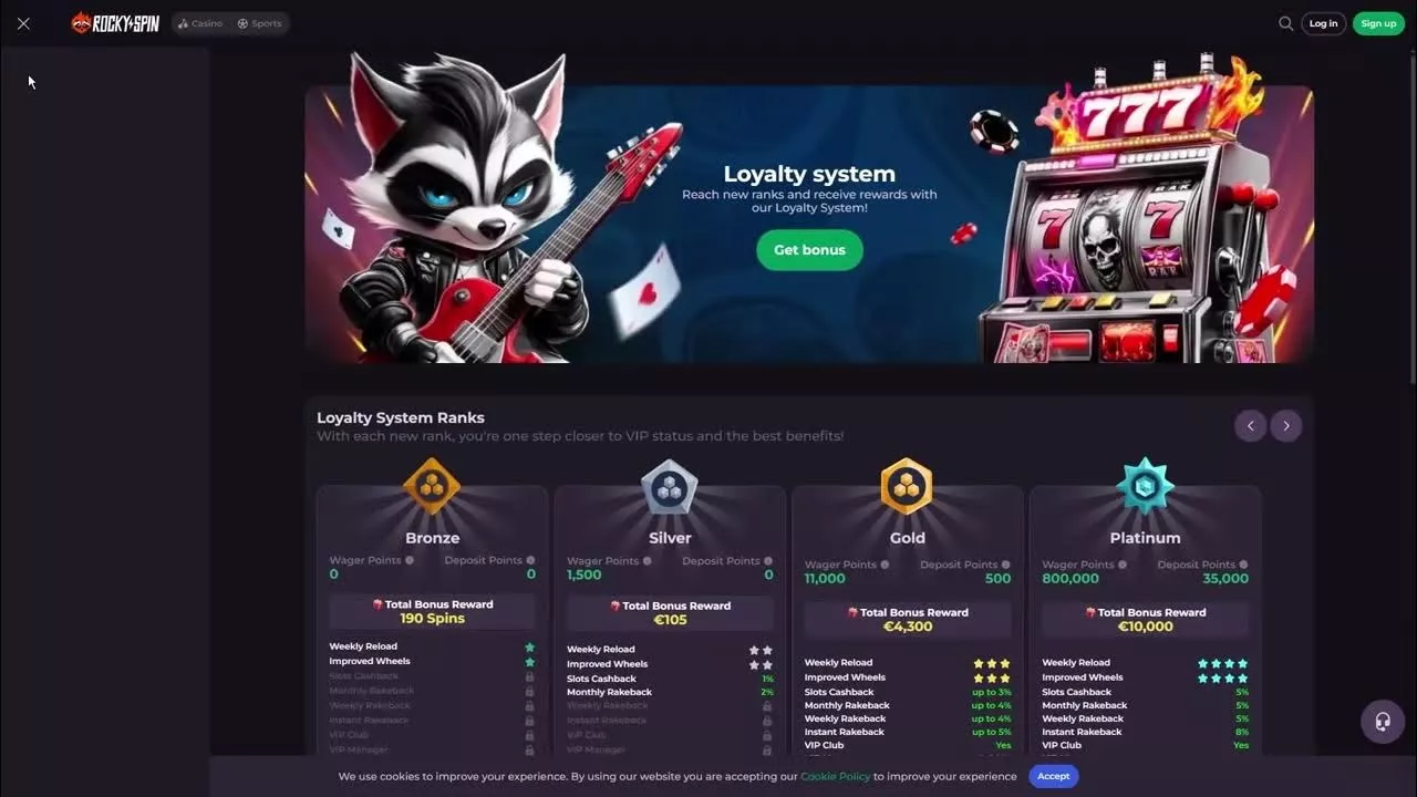 GET BONUS - RockySpin bonusy - Rocky Spin | 4