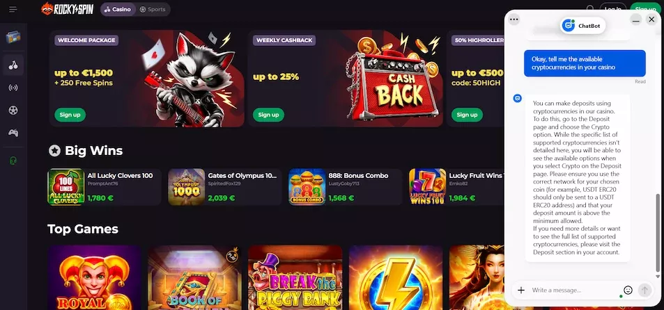 RockySpin казино